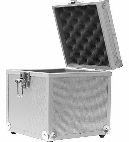 Acc-Sees Silver Aluminium Record Carrying Flight Case for up to 50x 7 inch singles