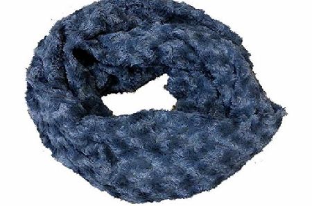 Accessorize-me. New Super Soft Warm Small Rose Double Twist Faux Fur Lagenlook Snood Scarf 6 Lovely colours to choose from exclusive to Accessorize-me (GREY)