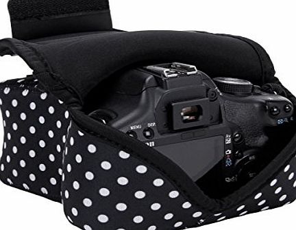 Accessory Power Digital SLR Camera Bag Case Sleeve with DuraNeoprene Technology , Accessory Storage amp; Strap Openings - Works With Canon EOS 1300D , 80D / Nikon D5300 , D3300 / Sony / Pentax ... amp; Many Other -