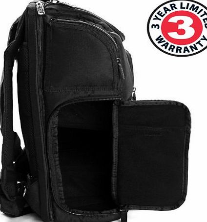 USA Gear Professional Camera Backpack Case / Hiking Rucksack Bag with Tripod Holder , Weather-Resistant Nylon , Laptop Pocket & Comfortable Shoulder or Sling Strap for Nikon , Canon , Sony , Penta