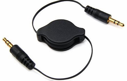 Accessotech 3.5mm Car Audio Aux Jack Retractable Cable Lead for iPod MP3 iPhone Mobiles Nano