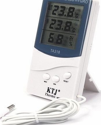 Accessotech Indoor Outdoor Digital Thermometer 2 Sensors Alarm Weather and Temperature Guage