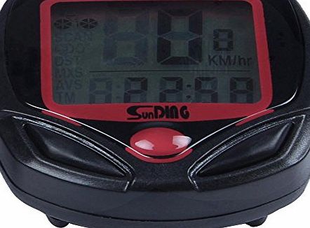 Accmart TM) Waterproof LCD Digital Cycle Computer Bicycle Bike Meter Speedometer Odometer