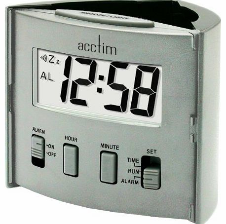Acctim 14247 Travelmate Alarm Clock, Silver