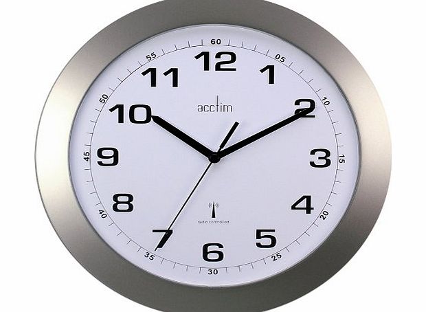 Cadiz Silver Radio Controlled Wall Clock