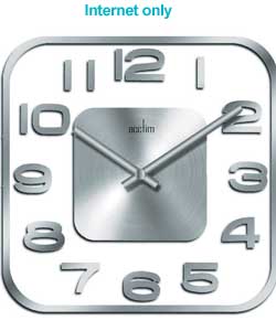 acctim Contemporary Square Glass Wall Clock
