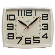 Daphne Retro Wall Clock, Cream
