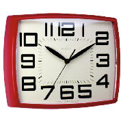 Daphne Retro Wall Clock, Red