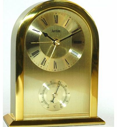 Highgrove Brass Arched Carriage Clock with Temperature