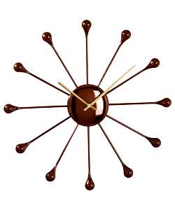 Mercury Drops Metallic Chocolate Wall Clock
