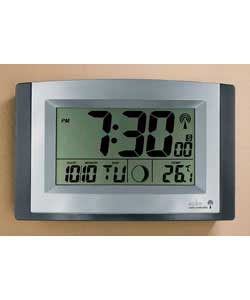 Radio Controlled LCD Wall Clock with Smartlite