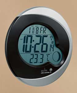 Radio Controlled Round LCD Wall Clock