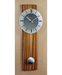 Zebrano Wood Pendulum Wall Clock