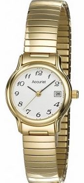 Accurist Ladies Gold Tone Expanding Bracelet Watch Lb706