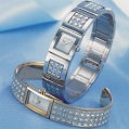 ACCURIST MEAN TIME ladies stone set bracelet watch