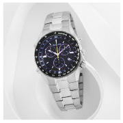 Accurist mens black dial chrono with tachymeter