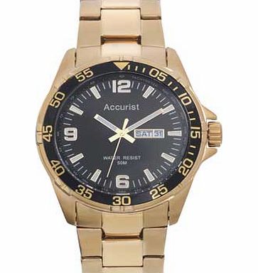 Accurist Mens Gold Plated Sports Watch