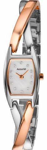 Accurist Unisex Quartz Watch with Mother of Pearl Dial Analogue Display and Multicolour Bracelet LB1437