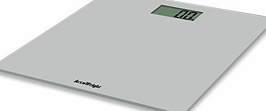 Accuweight Digital Body Weight Glass Electronic Bathroom Scale with Wide Platform, 400lb/180kg
