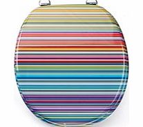 Coloured Striped Toilet Seat