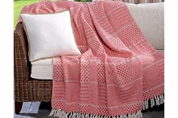 Coral Patchwork Throw