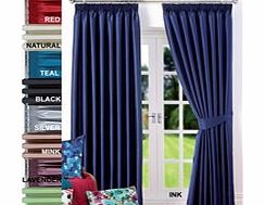 Faux Silk Ring Top Lined Curtains