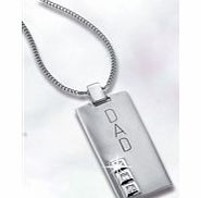 ACE Gents Personalised Silver Pendant With CZ