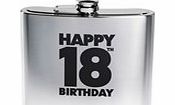 Large Happy Birthday Hip Flask