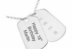 ACE Mens Personalised Two Piece Dog Tag Pendant