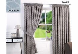 ACE Milan Textured Jacquard Tape Top Curtains With