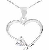 ACE Personalised - Silver Heart Shaped White CZ