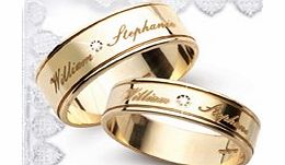 Personalised Diamond Set Wedding Ring