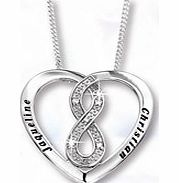 ACE Personalised Infinity Heart Pendant
