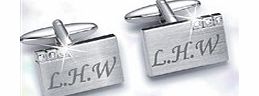 ACE Personalised Metal Cufflinks With Crystal
