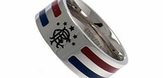 ACE Rangers Stainless Steel Striped Band Ring