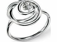 ACE Spiral Ring With Clear Cubic Zirconia