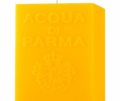 Large Yellow Cube Candle -