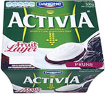 Activia Prune Fruit Layer Yogurt (4x125g)