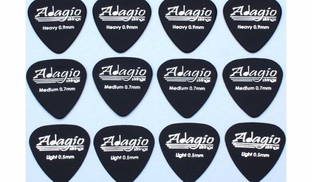 Adagio Guitar Picks / Plectrums Mixed Bag 12