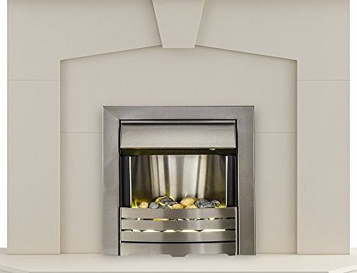 Adam Fire Surrounds The Abbey Modern Fireplace with Helios Electric Fire