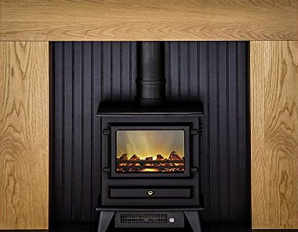 Adam Innsbruck Oak Electric Stove Fireplace Suite, 2000 Watt