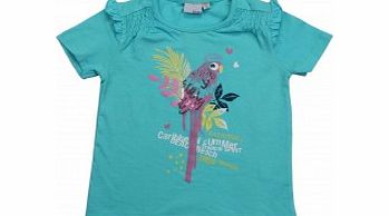 Adams Girls Turquoise Parrot T-Shirt L6/D9