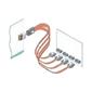 Adaptec Internal MSAS x4 To SATA 4x1 Cable