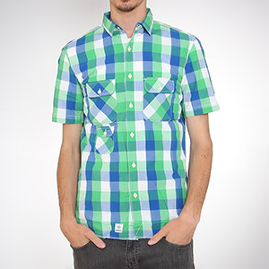 Addict Northern Short sleeve shirt - Green/Blue