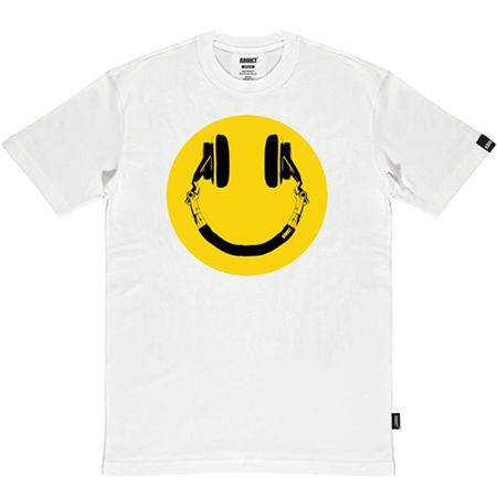 Addict Smiley White Mens T-Shirt