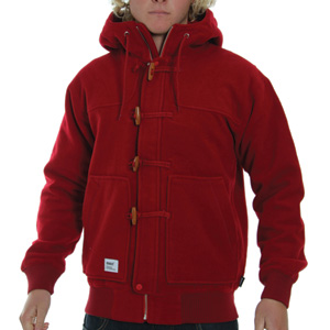 Addict Wool Duffle Bomber Jacket - Red