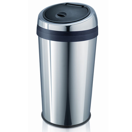 40L Deluxe Press Top Stainless Steel Bin with Mirrored Finish