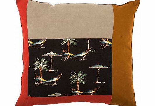 Adeline Affre Tropical Patchwork cushion - black `One size