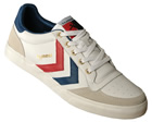 Adi Hummel Stadil Low White/Blue/Red Leather Trainers