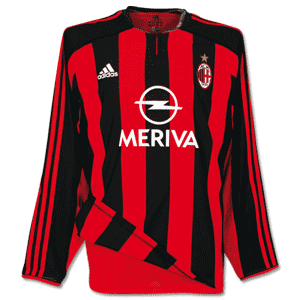 03-04 AC Milan Home L/S shirt - Authentic